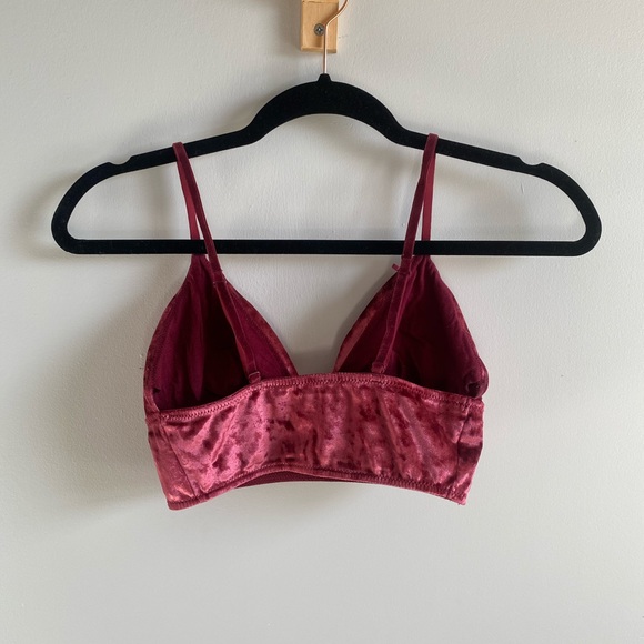 Crushed Velvet Long Line Bralette - Picture 6 of 8